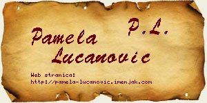 Pamela Lučanović vizit kartica